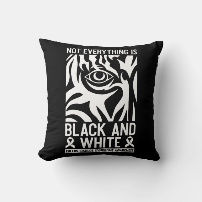 Zwart-witlintemmers Danlos Zebra Rheumat Kussen (Voorkant)