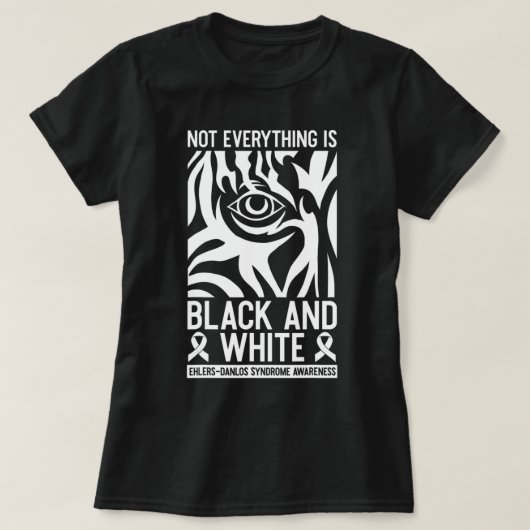 Zwart-witlintemmers Danlos Zebra Rheumat T-shirt (Design voorkant)