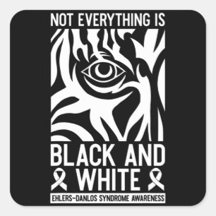 Zwart-witlintemmers Danlos Zebra Rheumat Vierkante Sticker