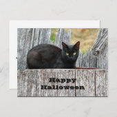  zwart-witlog foto Halloween Briefkaart (Voorkant / Achterkant)