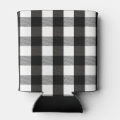 Zwart-witlumberjack speldenmonogram blikjeskoeler (Achterkant)