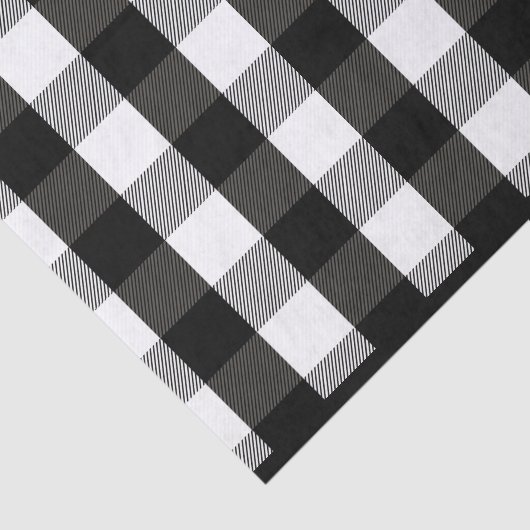 Zwart-witlumberjack Tissuepapier (Detail)