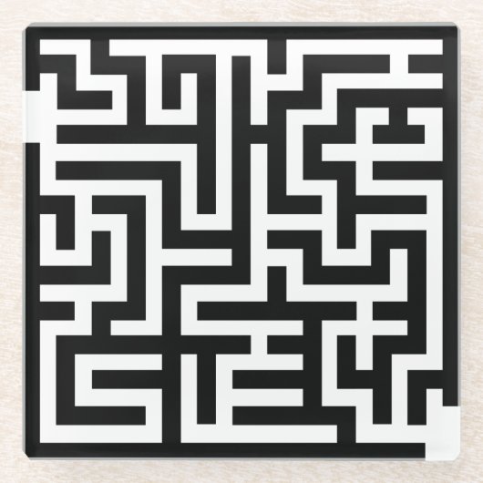 Zwart-witmaïs Glazen Onderzetter (Voorkant)