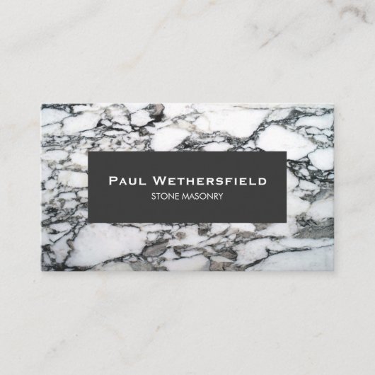 Zwart-witmarmer-toneelarchitect Visitekaartje (Voorkant)