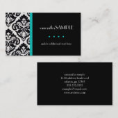 Zwart-witmasker, Aqua Blauwgroen Visitekaartje (Voorkant / Achterkant)