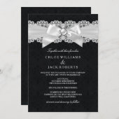 Zwart-witmasker en Parelpleidooi uitnodiging (Voorkant / Achterkant)