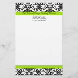 Zwart-witmasker met Chartreuse Green Accent Strip Briefpapier