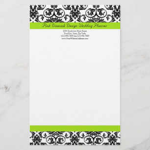 Zwart-witmasker met Chartreuse Green Accent Strip Briefpapier