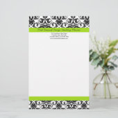 Zwart-witmasker met Chartreuse Green Accent Strip Briefpapier (Staand voorkant)