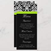 Zwart-witmasker met Chartreuse Green Accent Strip Menu (Voorkant / Achterkant)