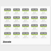 Zwart-witmasker met Chartreuse Green Accent Strip Vierkante Sticker (Vel)
