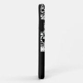 Zwart-witmasker met Diamond Heart en monogram Case-Mate iPhone Case (Achterkant/rechts)