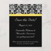 Zwart-witmasker met levendige geel aankondigingskaart (Voorkant)