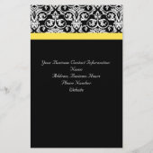 Zwart-witmasker met levendige geel flyer (Achterkant)