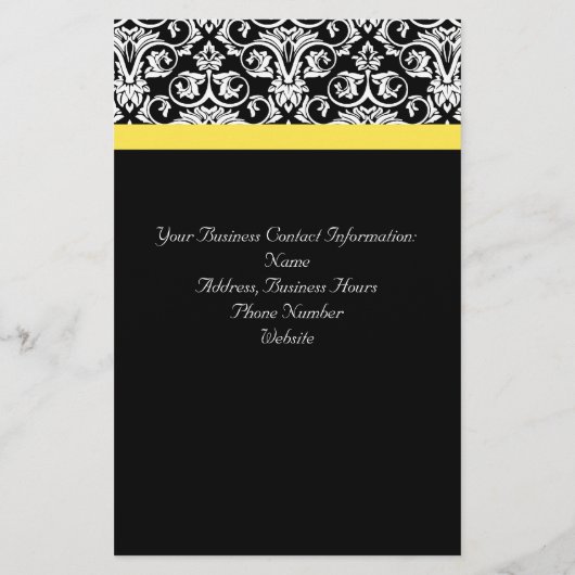 Zwart-witmasker met levendige geel flyer (Achterkant)