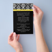 Zwart-witmasker met levendige geel flyer (Hand)