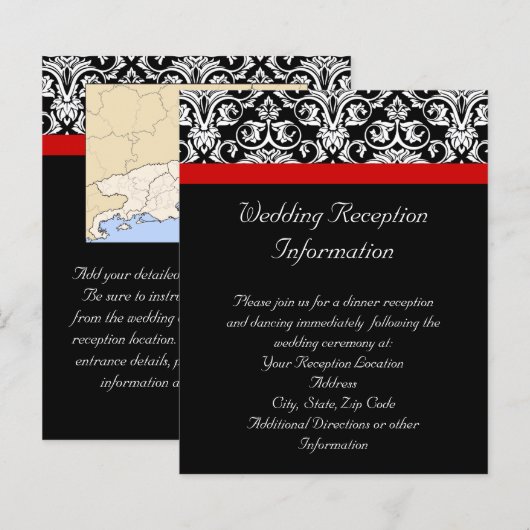 Zwart-witmasker met Ravishing Red Accent (Voorkant / Achterkant)