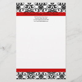Zwart-witmasker met Ravishing Red Accent Briefpapier