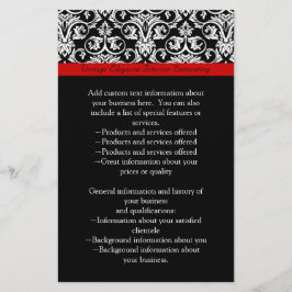 Zwart-witmasker met Ravishing Red Accent Flyer