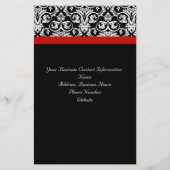 Zwart-witmasker met Ravishing Red Accent Flyer (Achterkant)