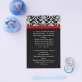 Zwart-witmasker met Ravishing Red Accent Flyer (Enkel)