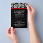 Zwart-witmasker met Ravishing Red Accent Flyer (Hand)