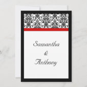 Zwart-witmasker met Ravishing Red Accent Kaart (Achterkant)