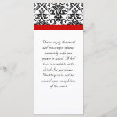 Zwart-witmasker met Ravishing Red Accent Menu (Achterkant)