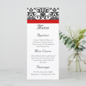 Zwart-witmasker met Ravishing Red Accent Menu (Staand voorkant)