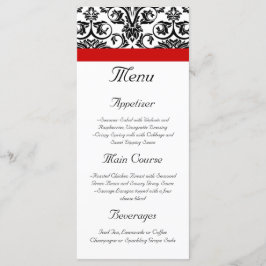 Zwart-witmasker met Ravishing Red Accent Menu