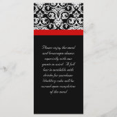 Zwart-witmasker met Ravishing Red Accent Menu (Achterkant)