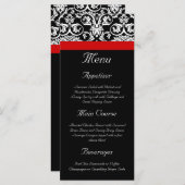 Zwart-witmasker met Ravishing Red Accent Menu (Voorkant / Achterkant)