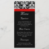 Zwart-witmasker met Ravishing Red Accent Menu (Voorkant)