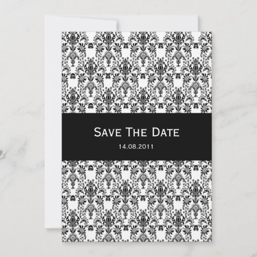 Zwart-witmasker opslaan Datum Save The Date (Achterkant)