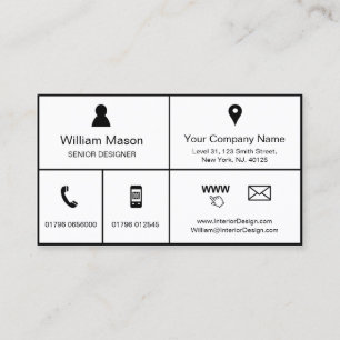 Zwart-witmetro-stijlontwerp - Visitekaartje