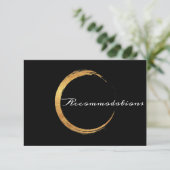 Zwart-witminimalisme Gold Lux-accommodatie Informatiekaartje (Staand voorkant)