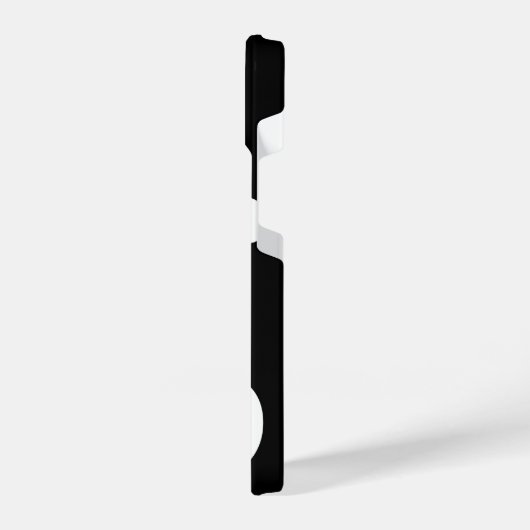 Zwart-witminimalismonogram iPhone Hoesje (Linkerkant)