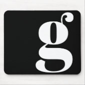 Zwart-witminimalismonogram Muismat (Voorkant)