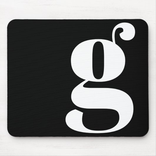 Zwart-witminimalismonogram Muismat (Voorkant)
