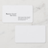 Zwart-witminimalistisch chartaal klassiek visitekaartje (Voorkant / Achterkant)