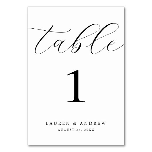 Zwart-witminimalistisch huwelijk | Aangepast evene Kaart (Voorkant)