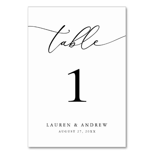 Zwart-witminimalistisch huwelijk | Aangepast evene Kaart (Voorkant)