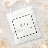 Zwart-witminimalistisch huwelijk bedankzakje (Geknipt)