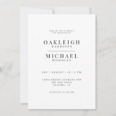 Zwart-witminimalistisch huwelijk kaart (Voorkant)