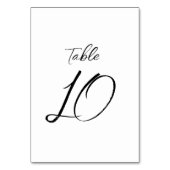 Zwart-witminimalistisch kalligrafie Modern bruilof Kaart (Achterkant)