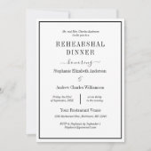 Zwart-witminimalistisch modern repetitief diner kaart (Voorkant)