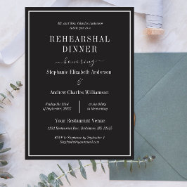 Zwart-witminimalistisch modern repetitief diner kaart