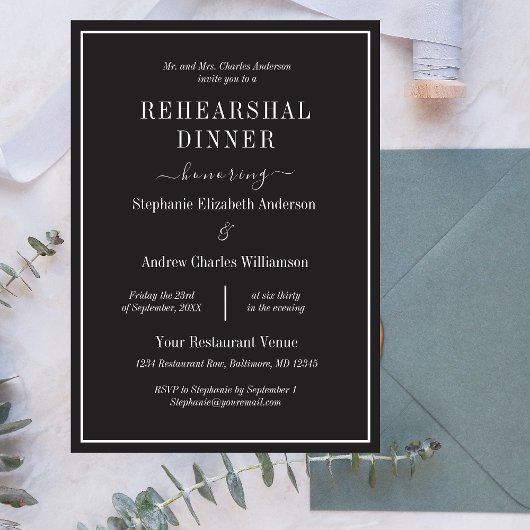 Zwart-witminimalistisch modern repetitief diner kaart