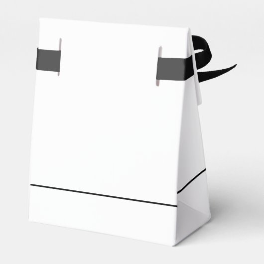 Zwart-witminimalistisch monogram huwelijk bedankdoosjes (Achterkant)