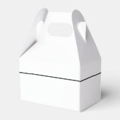 Zwart-witminimalistisch monogram huwelijk bedankdoosjes (Achterkant)